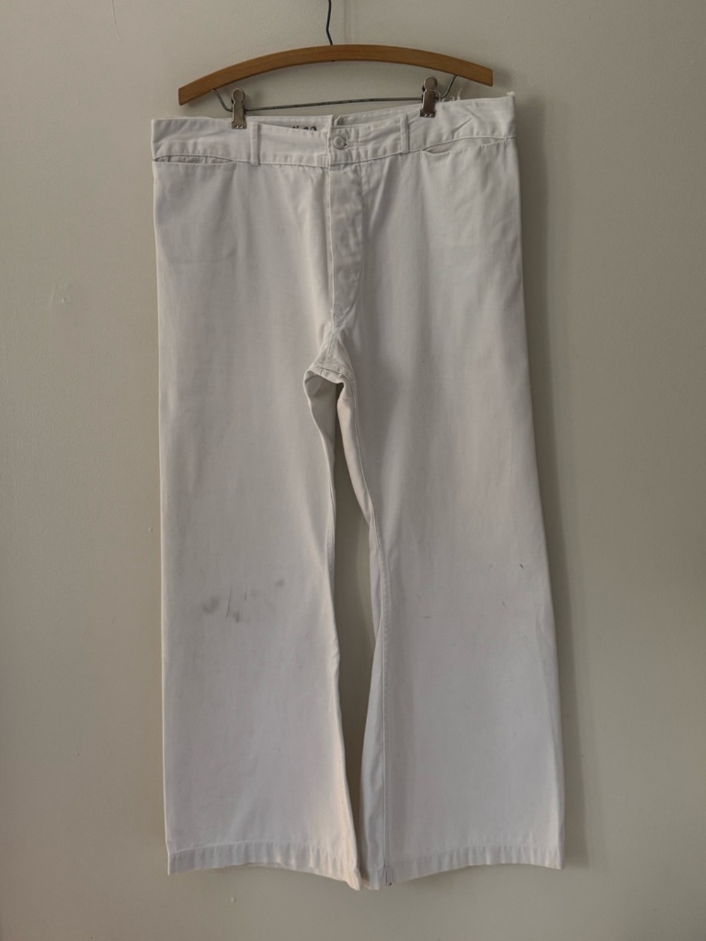 60s Military Issue Seafarer 100% Cotton Bell Bottom Trouser.
